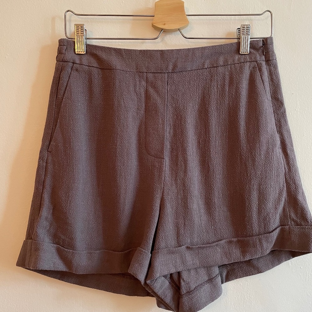 Frank & Oak Linen Blend Short in Dusty Mauve